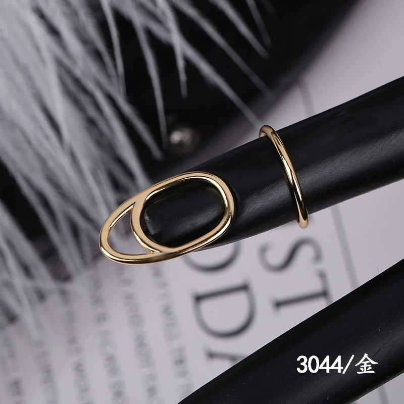 Nail Tip Ring (Kaymen) Adjustable Copper with Micro Zircon Accents, Gold or Platinum Finish