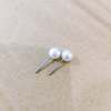 Silver needle, long earrings with tassels from pearl, silver 925 sample, french style, Japanese and Korean, internet celebrity