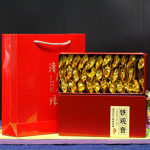 Fujian New Tea Jin Jun Mei Black Tea Oolong Tea Assorted Set Gift Box Iron Box Pack of Two with Gifting Bag