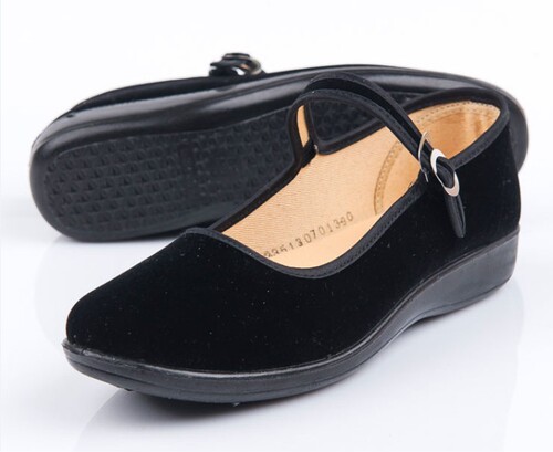 Guotu Qingdao Universal Women's Work Shoes Etiquette Dance Shoes Square Dance Shoes Black Cloth Shoes Drawstring Shoes