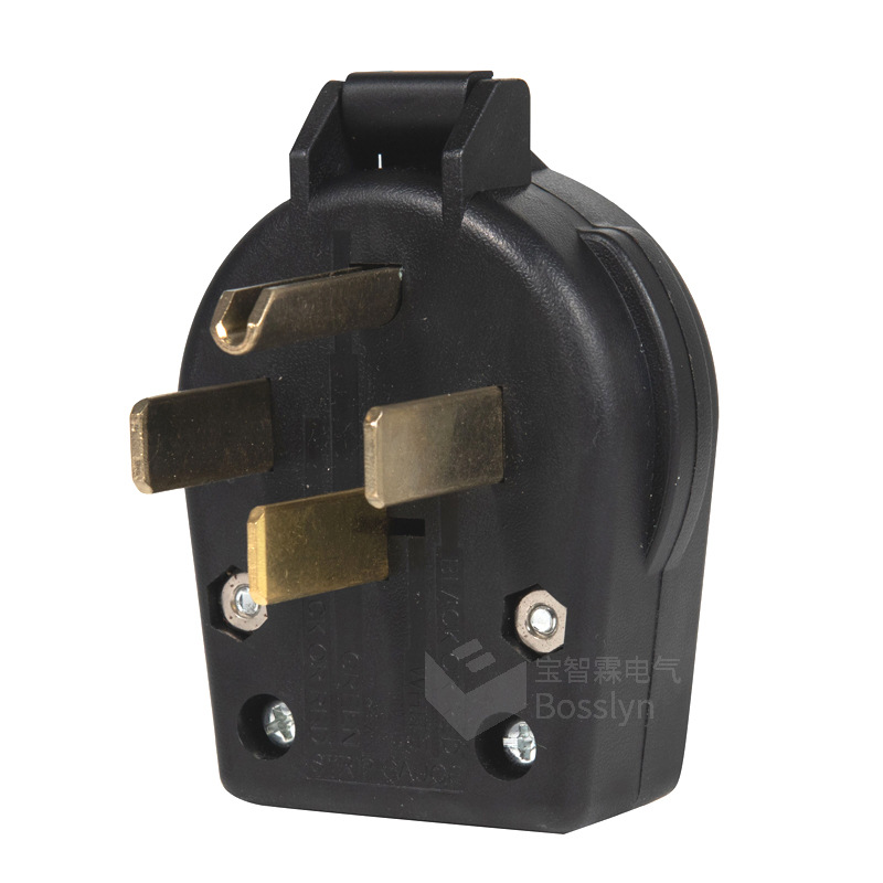 NEMA 14-50P美标干燥机电源插头50A大功率美式工业组装插头