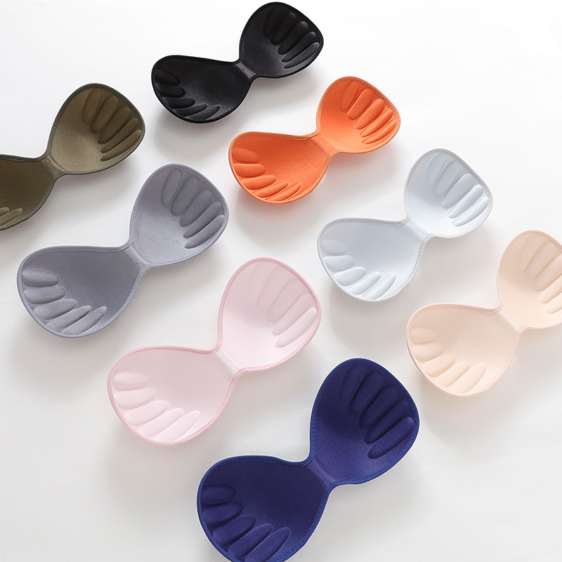 Nueva almohadilla en el pecho de una pieza de inserción de cinco dedos Taza de algodón Tazón sin costuras transpirable de alta elasticidad de una pieza de tranquilidad ropa interior sujetador pad