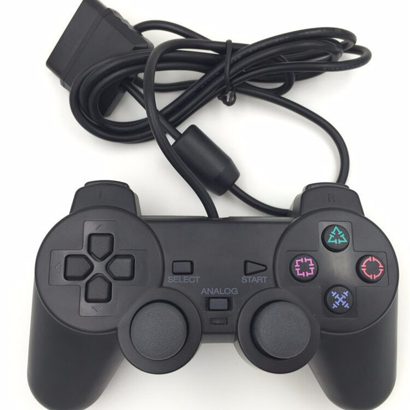 Los fabricantes suministran la manija del juego de PS2 PC con cable mango 208 vibración manejar accesorios de la máquina de juego al por mayor