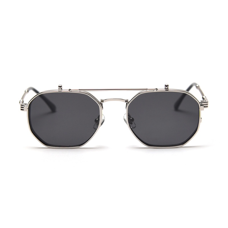 S31610 Metal Retro Flip Polarized Sunglasses Trendy Men's and Women's Short-sighted Glasses Frame Fashion Photo Glasses