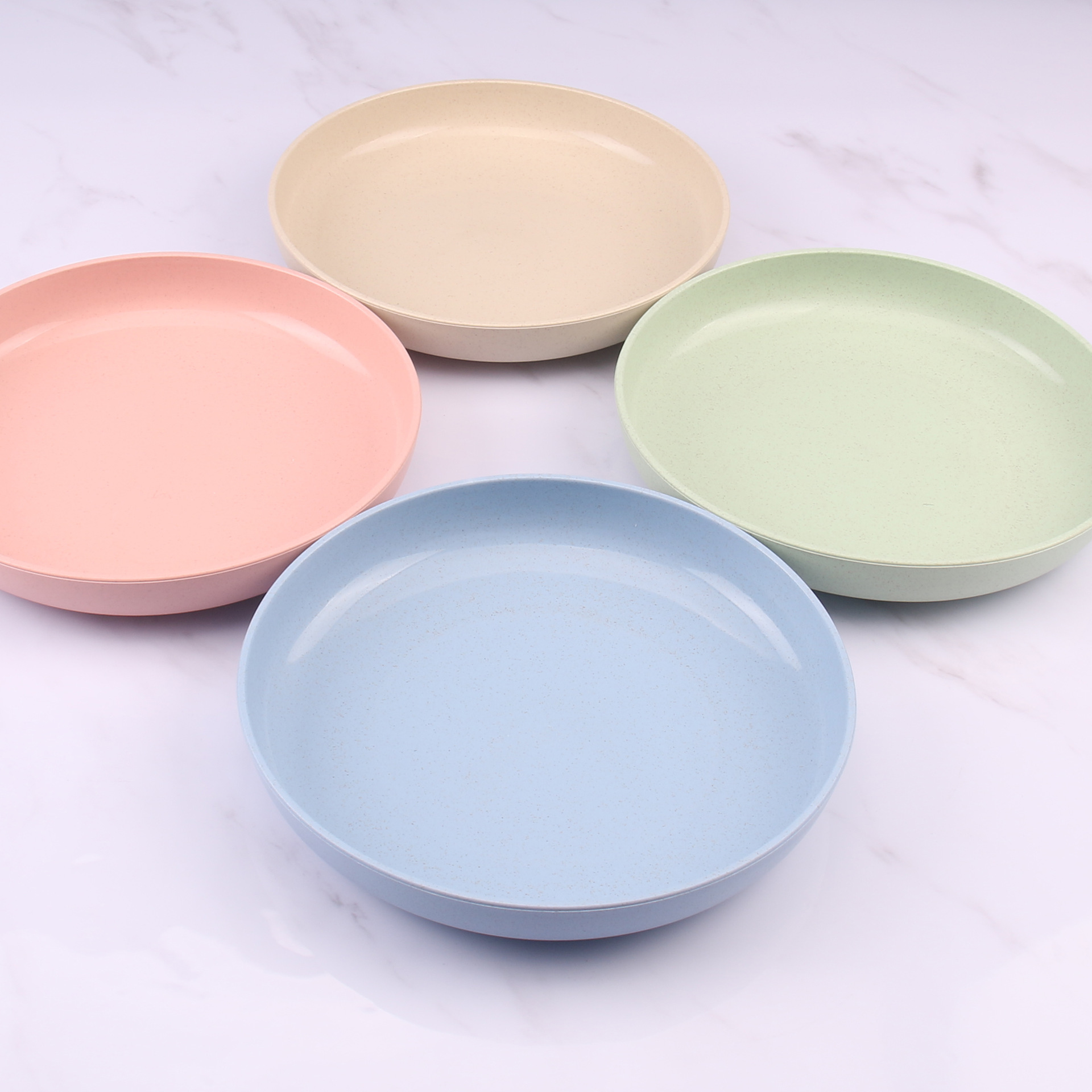 Paja DE TRIGO 21cm redondo profundo plato creativo gota resistente plato dumpling placa hogar vajilla dumpling pastel placa