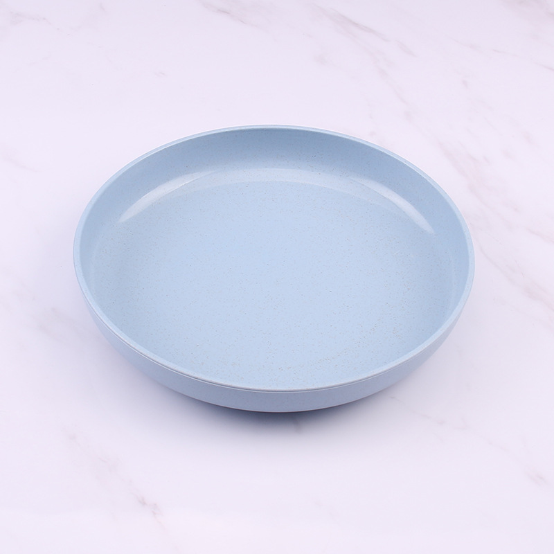 Paja DE TRIGO 21cm redondo profundo plato creativo gota resistente plato dumpling placa hogar vajilla dumpling pastel placa