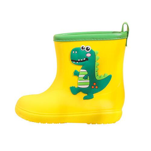 New baby waterproof children's rain boots, children's four-season dinosaur water shoes, non-slip outer wear, kindergarten eva low rain boots
