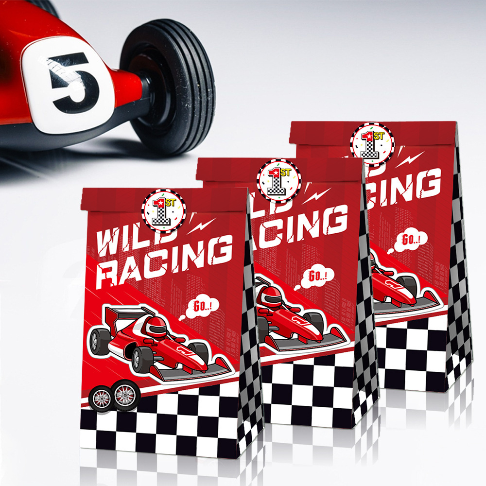 LB058亚马逊ebay 赛车运动汽车礼品糖果礼物派对牛皮纸防油包装袋