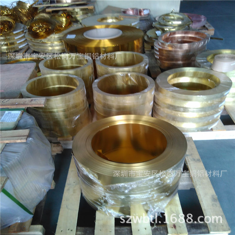 H65镀镍铜带 C2680冲压黄铜带卷0.17 0.23 0.65mm 鸡眼冲压黄铜带