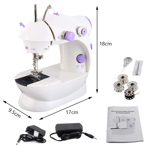 Factory Foreign Trade 202 Household Sewing Machine Electric Desktop Mini Sewing Thick Material Machine Automatic Portable Fabric Clothes Cart