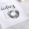 Retro ring, brand jewelry hip-hop style, on index finger