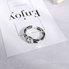 Retro ring, brand jewelry hip-hop style, on index finger