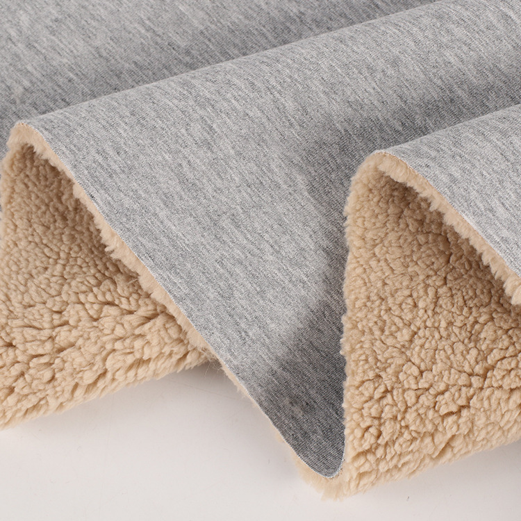 Processing custom composite lamb wool eating terry cloth bonded lamb wool autumn and winter sweater plus velvet sweater fabric Processing custom composite lamb wool eating terry cloth bonded lamb wool autumn and winter sweater plus velvet sweater fabric