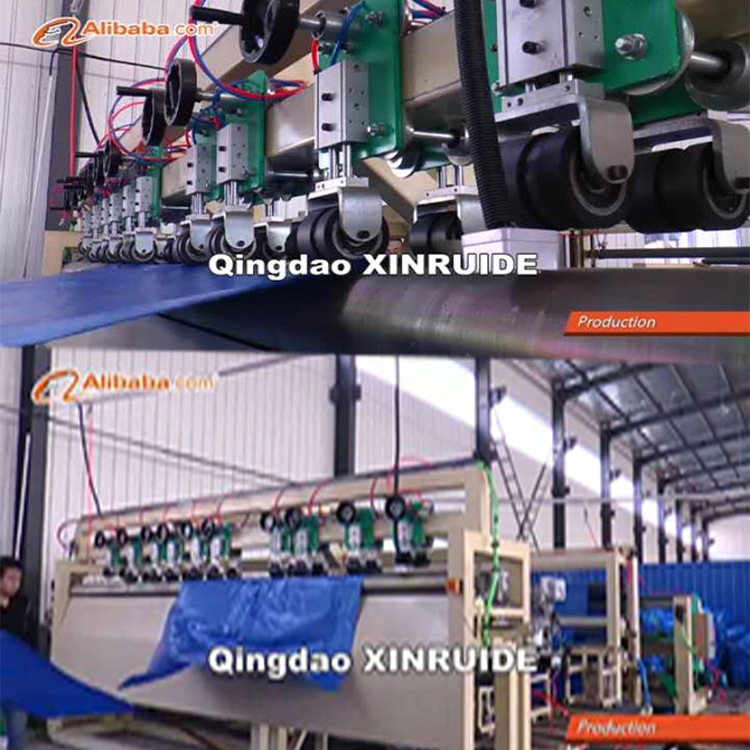 8米篷布加工自动化拼接打扣裁断机触摸屏操控热合打扣全自动商用