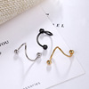 与同 Rotating screw, brand earrings, double-layer spiral, silver 925 sample