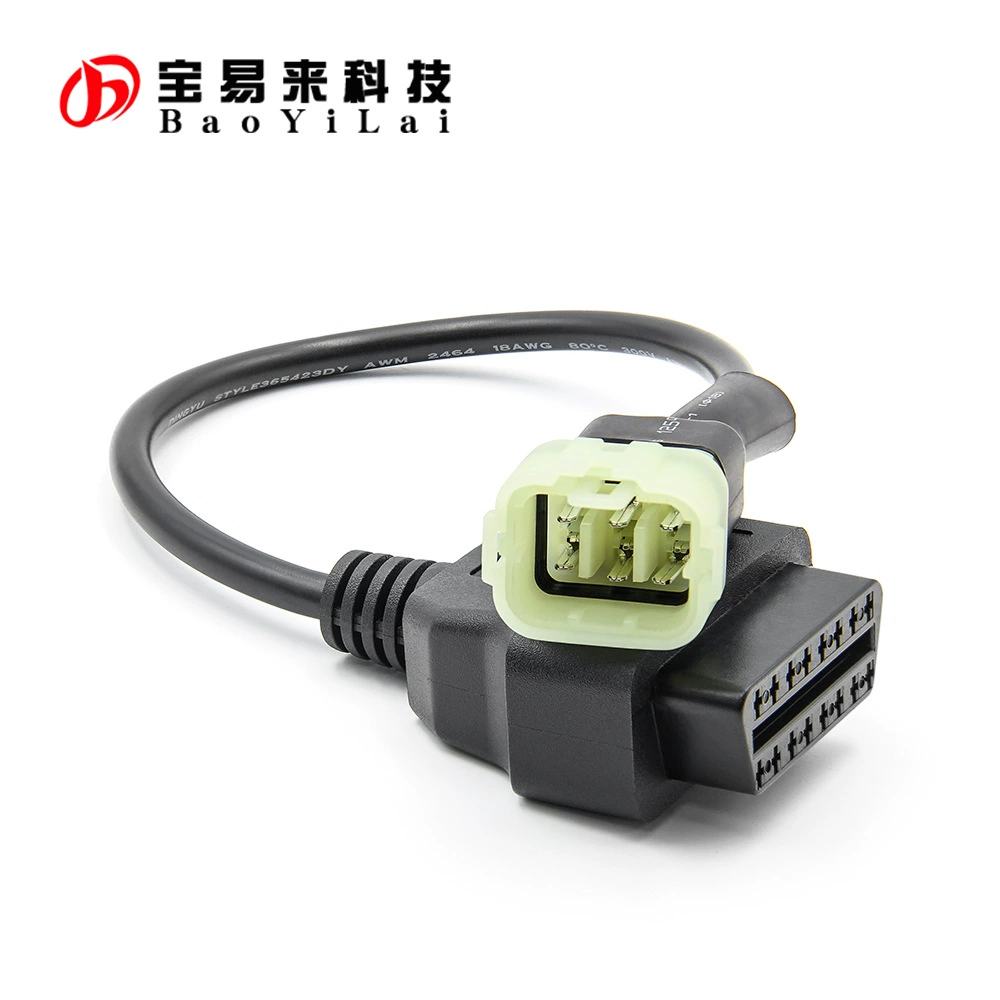 Кабель-адаптер для диагностики мотоциклов KTM: с 16-контактного разъема на 6-контактный OBD