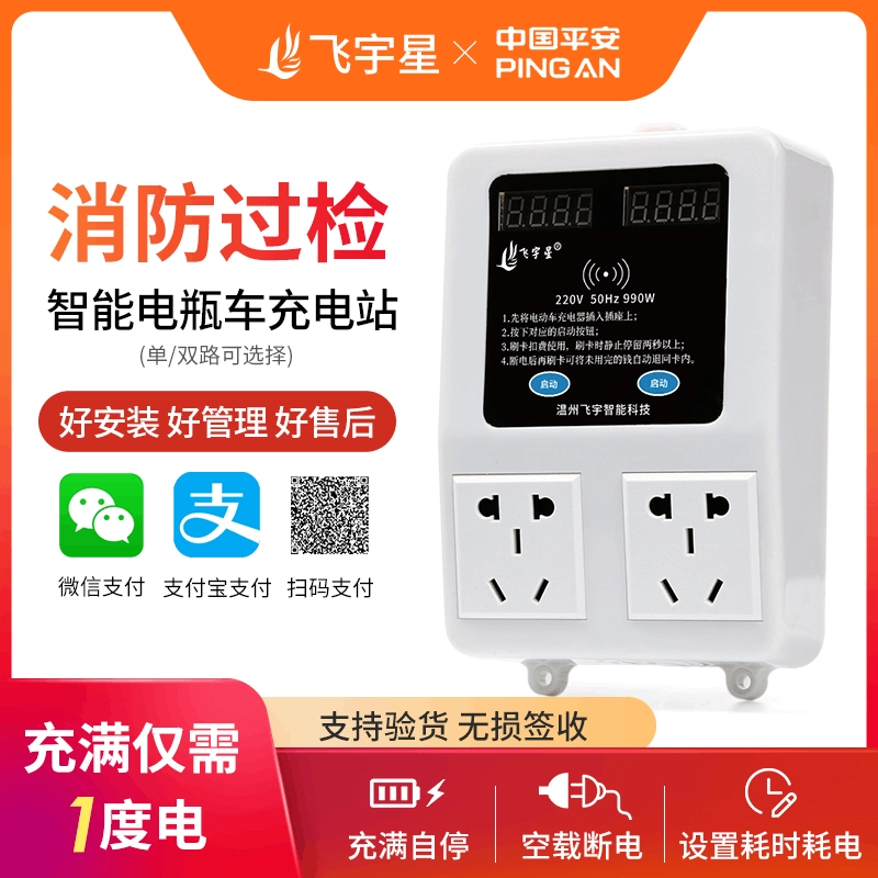 Зарядная станция Feiyuxing для электромобилей на открытом воздухе, прямая зарядка, оплата картой, водонепроницаемая, двухканальная зарядка