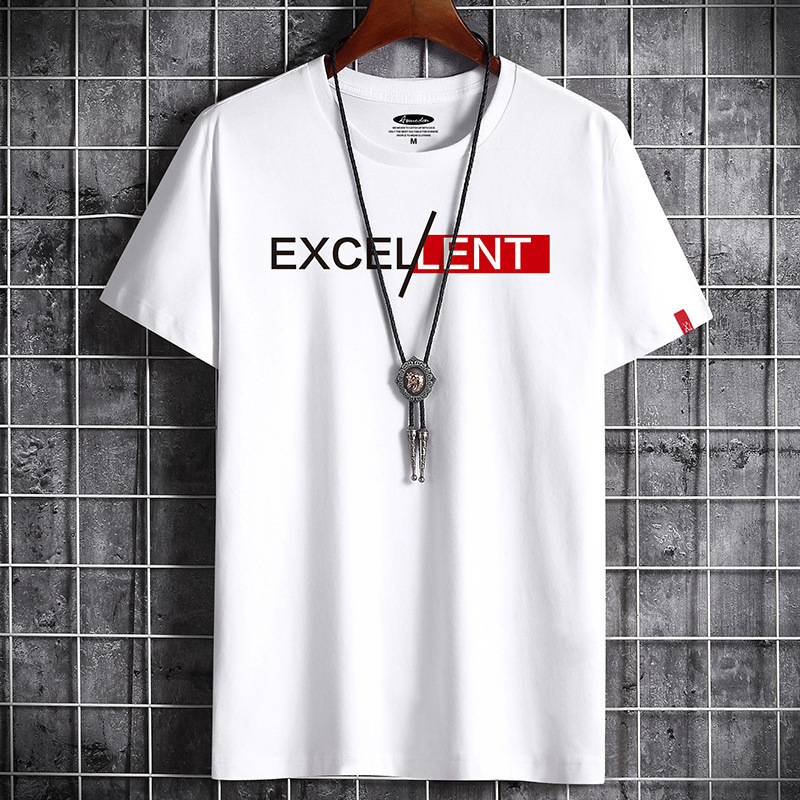Men's Short-Sleeve T-Shirt, New Summer Style, Round Neck, Cotton, Trendy, Loose Fit, Hong Kong Style, Student Top, Base Layer, Half-Sleeve, Wholesale Men's Short-Sleeve T-Shirt, New Summer Style, Round Neck, Cotton, Trendy, Loose Fit, Hong Kong Style, Student Top, Base Layer, Half-Sleeve, Wholesale