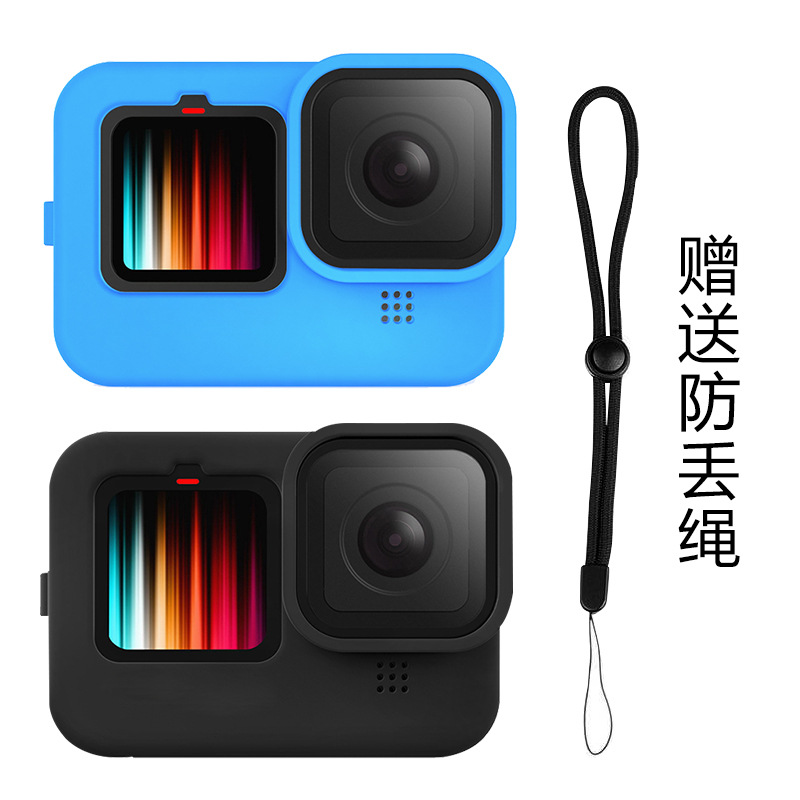 Funda de silicona adecuada para cámara gopro9101112, funda protectora para cámara deportiva, funda para accesorios de cubierta de lente, anticaídas
