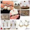 Earrings, trend fashionable accessory, Korean style, silver 925 sample, city style, wholesale