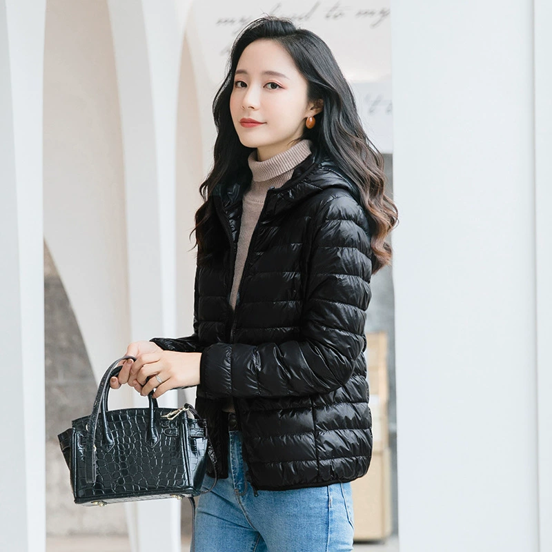 Storage bag, velvet demi-season down jacket with down, European style, plus size, duck down