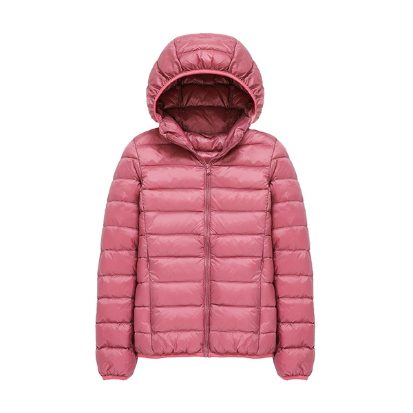 With hood, fuchsia