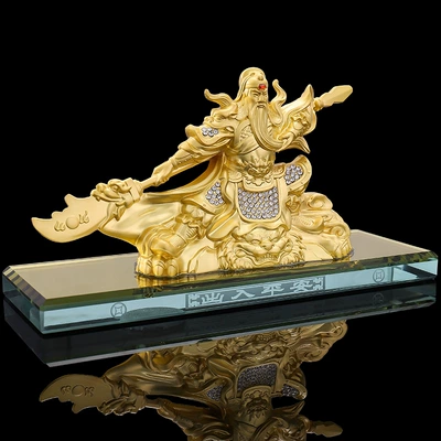 Car ornaments War Guan Gong car ornaments - golden-tiger-guan-gong