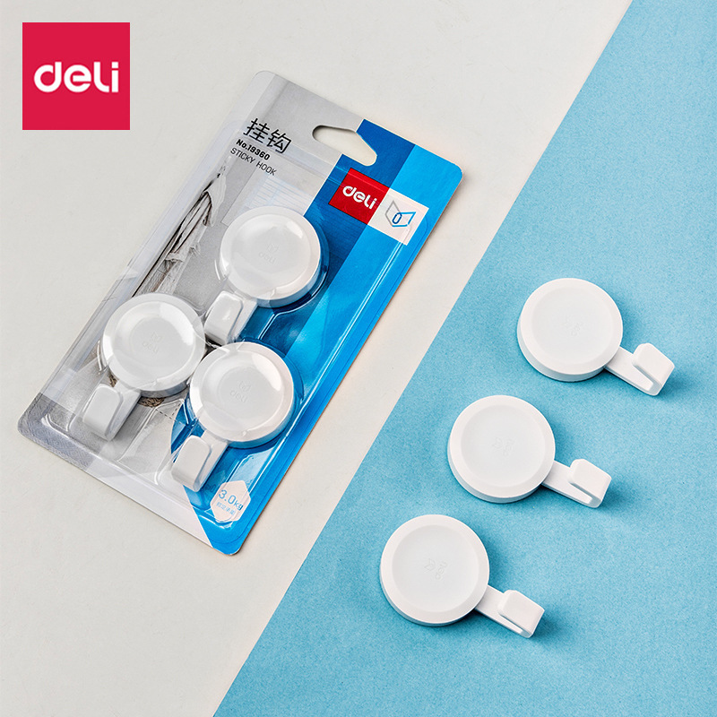 Durable Strong Adhesive Hooks for Clothes Behind the Door, Sticky Hooks for Walls, Kitchen Plastic Hooks, Wholesale from Manufacturer