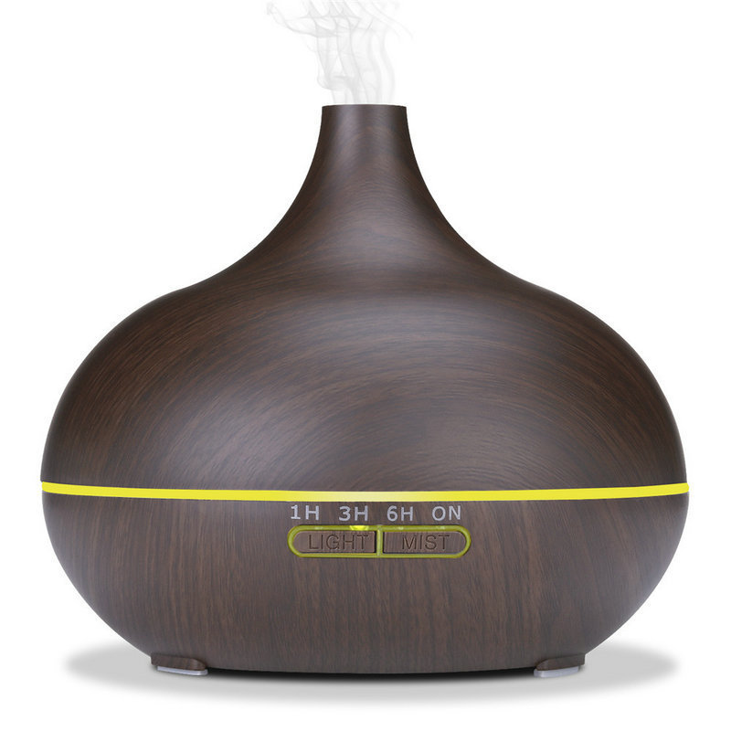 Plug-in wood grain essential oil aromatherapy machine bedroom colorful light humidifier water replenishing instrument onion diffuser water transfer printing