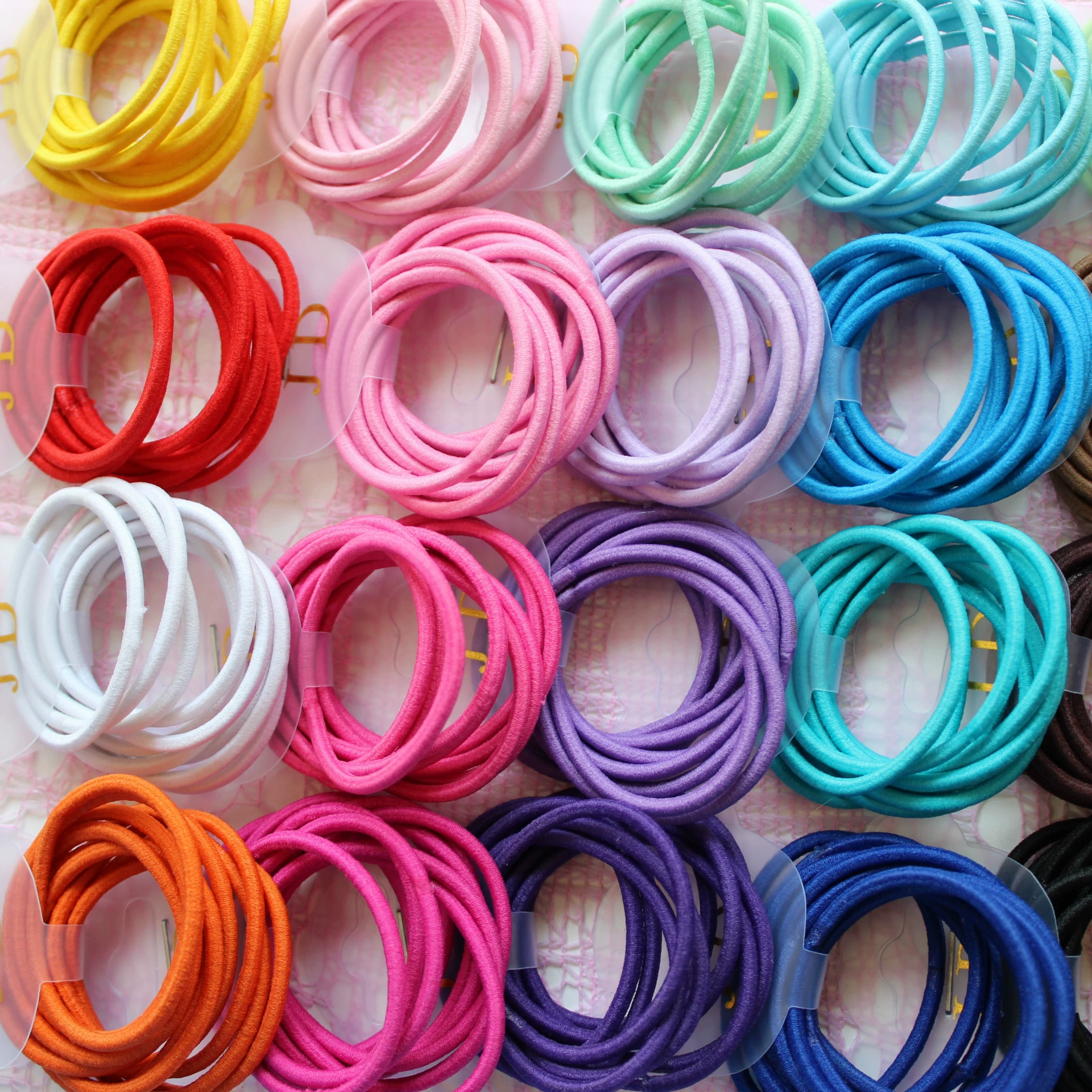 胡人饰品 High children's classic hair rope, set, cards, Korean style, 10 pieces, 30 colors
