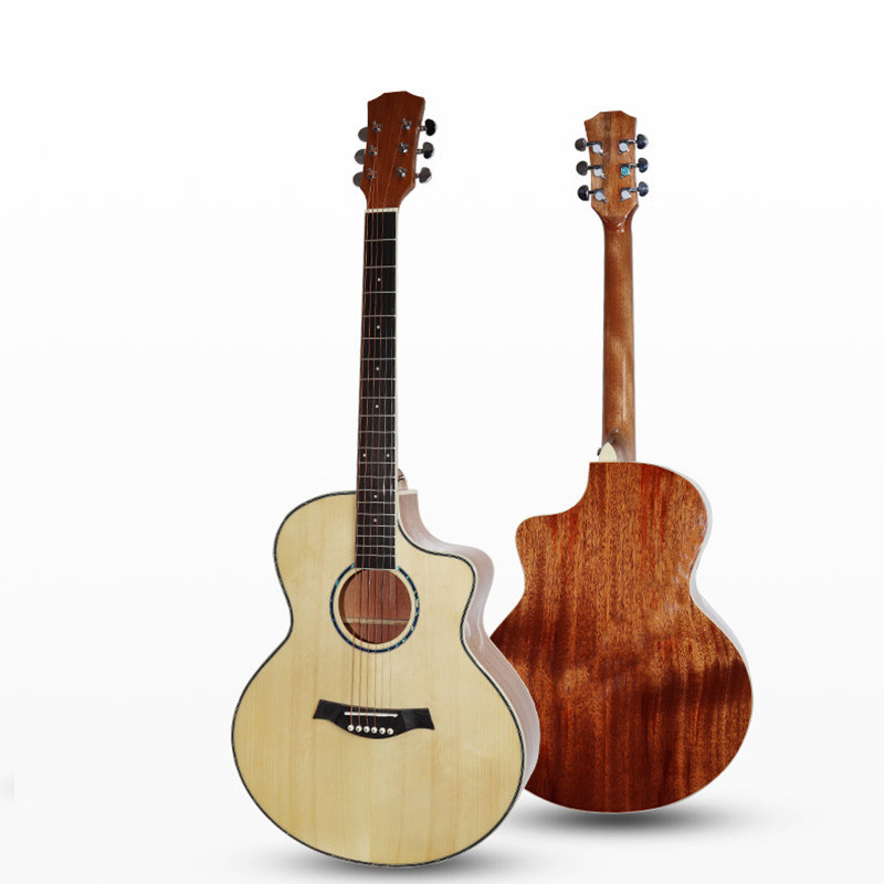 Folk guitar spot direct 41 inch wooden guitar spruce peach blossom core edge export wholesale guitar