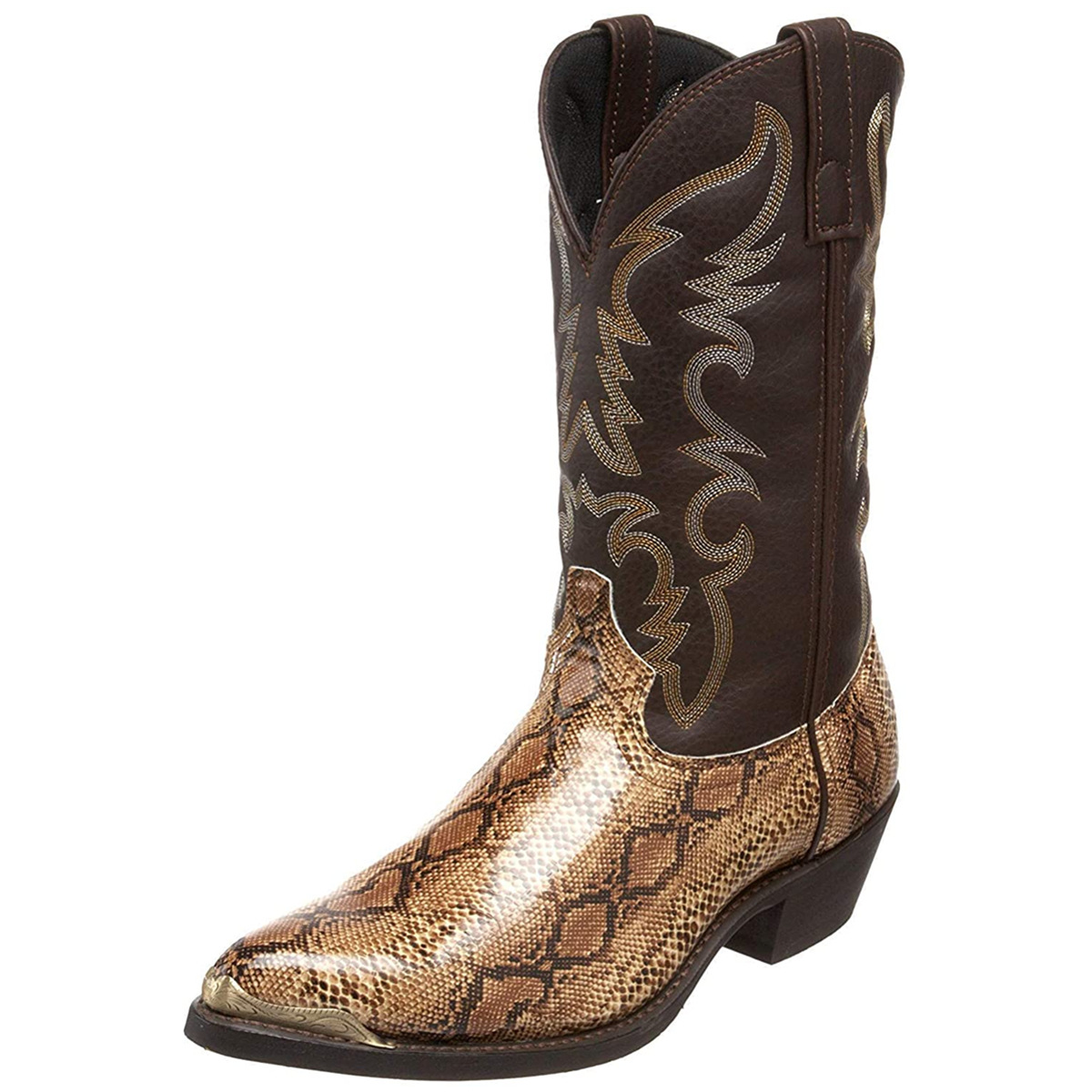 Stivali da cowboy western con tacco alto per uomo e donna 38-48 decorazione in punta in metallo_voghion.com