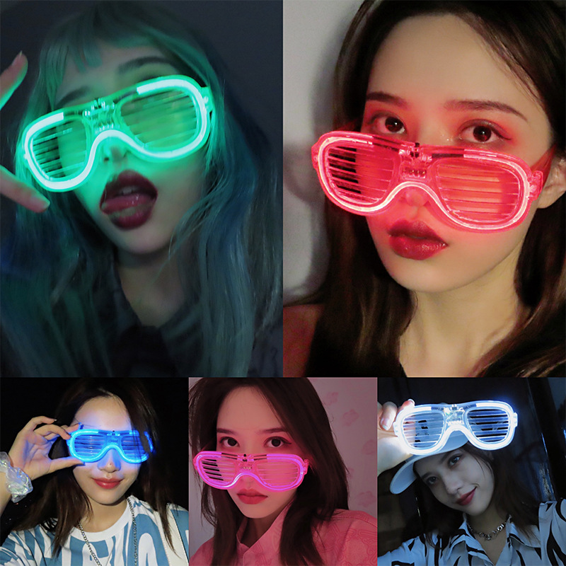 Gafas LED de Persiana de Plástico ABS con Tres Modos de Parpadeo para Fiestas y Bares image 1