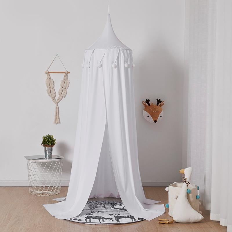 Nordic Style Thickened Version Triangular Wool Ball Lace Baby Mosquito Net Children's Tent Home Decoration
