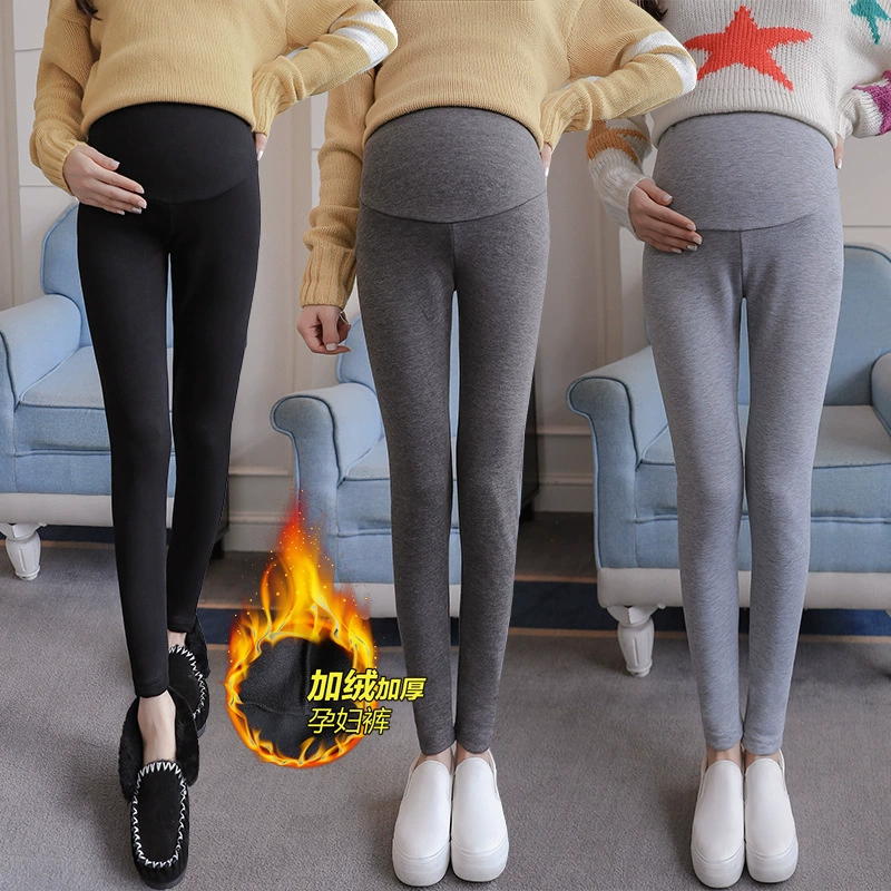 В наличии: брюки для беременных на весну, осень и зиму, популярные в интернете, подходят для ношения на улице, на флисовой подкладке, утолщенные, вельветовые леггинсы, брюки для беременных с поддержкой живота.