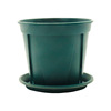 Round plastic flowerpot for growing plants, increased thickness