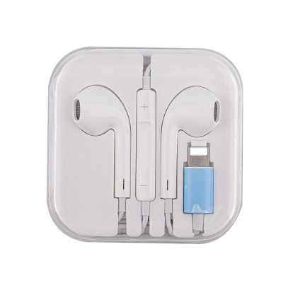 适用于苹果ip手机12/x/7代蓝牙弹窗耳机重低音通话线控调音扁头