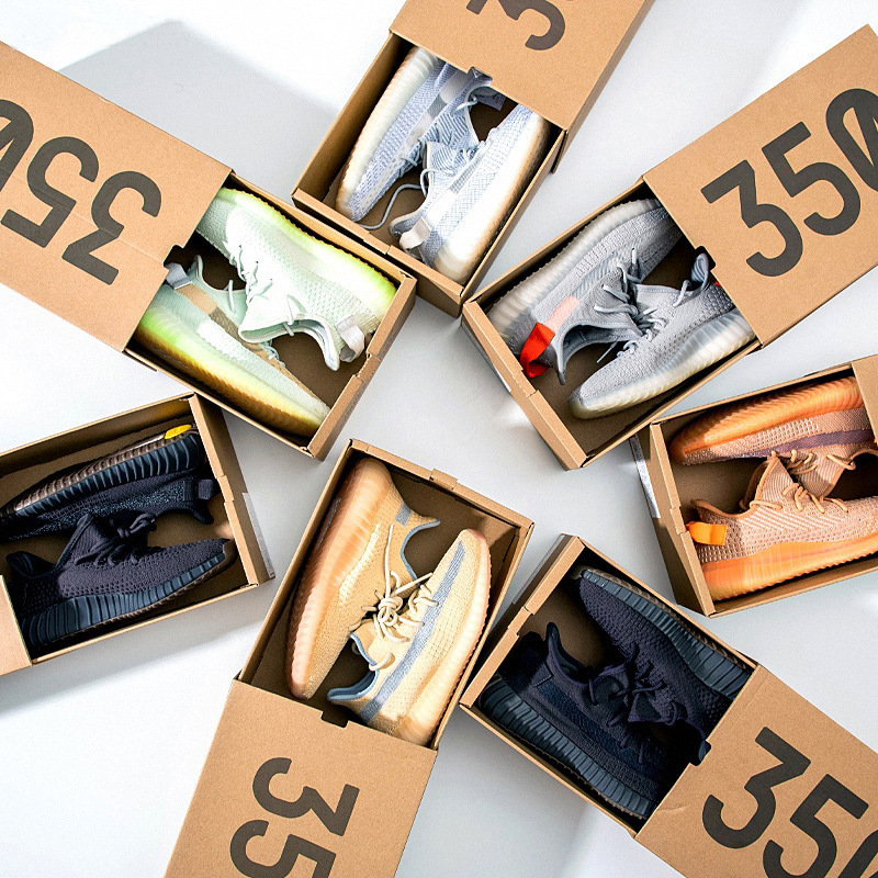 Coconut Shoes 350V2 Gypsophila White Angel Ice Blue and White Swan Akita Men's Shoes Summer Casual Trendy Shoes Sports Shoes