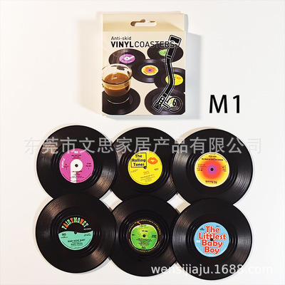Retro Record Coaster originality Vinyl Record Insulation pad CD Plastic Home Furnishing Daily