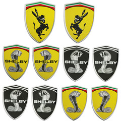 Applicable to Mustang Ferrari car sticker modification Ferrari snake wing panel personalized modification metal car decal automotive sticker