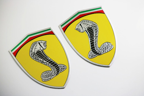 Applicable to Mustang Ferrari car sticker modification Ferrari snake wing panel personalized modification metal car decal automotive sticker