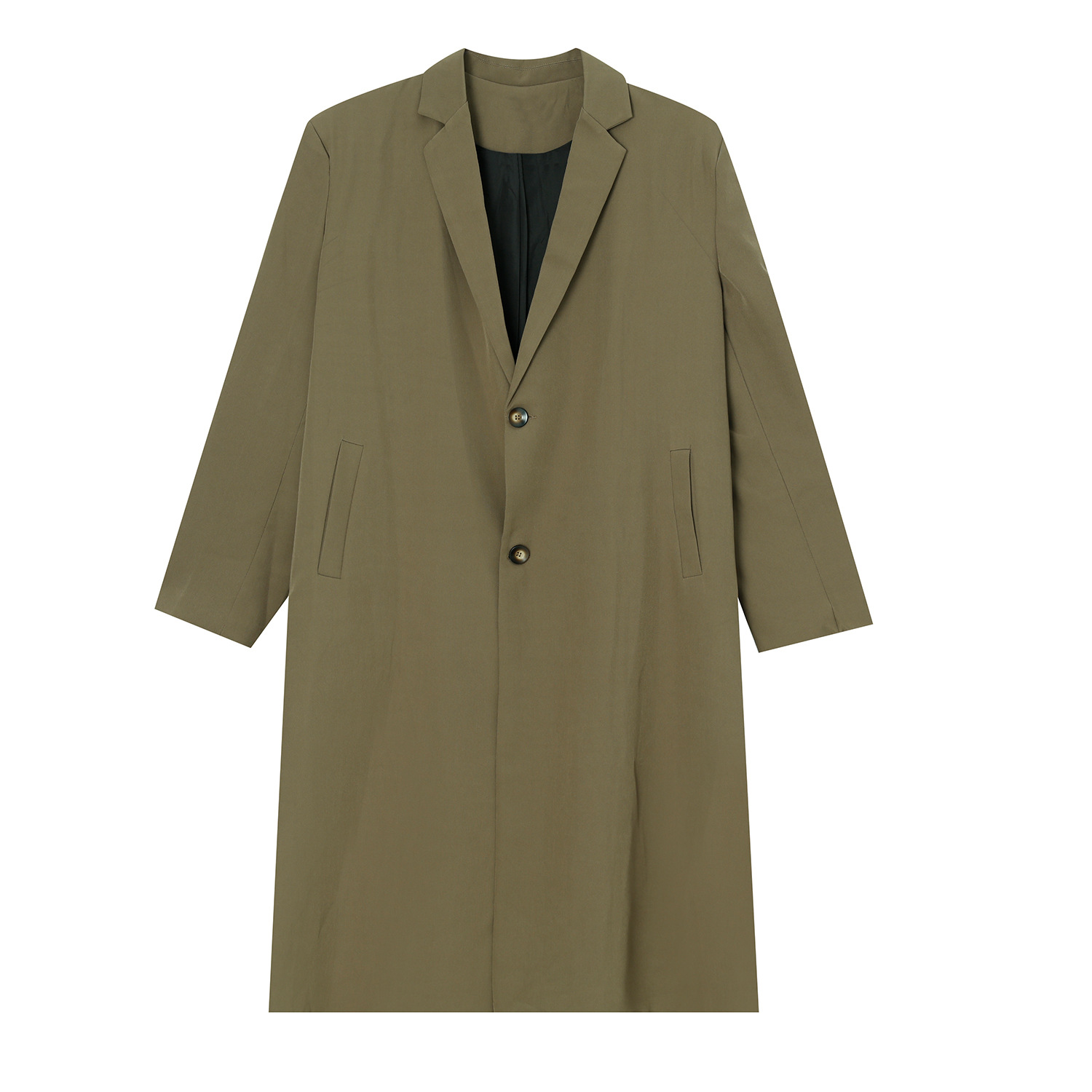 Ropa de Hombre | 2023 primavera nuevo estilo coreano color sólido retro trench coat abrigo suelto para hombres