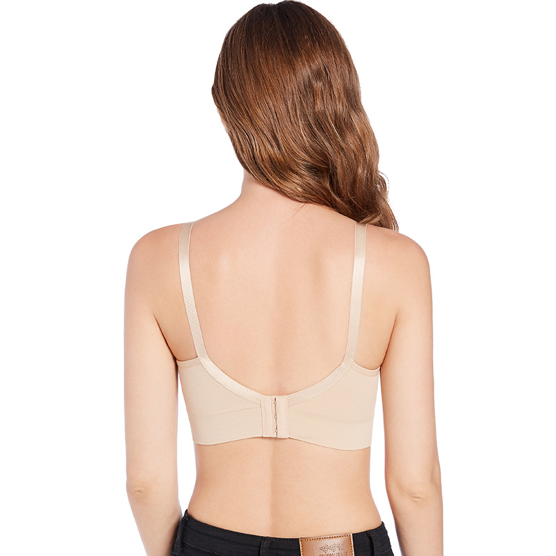 Sujetador de lactancia manos libres transfronterizo al por mayor para mujeres embarazadas con hebilla frontal, transpirable y anti-filtraciones para lactancia y uso posparto.