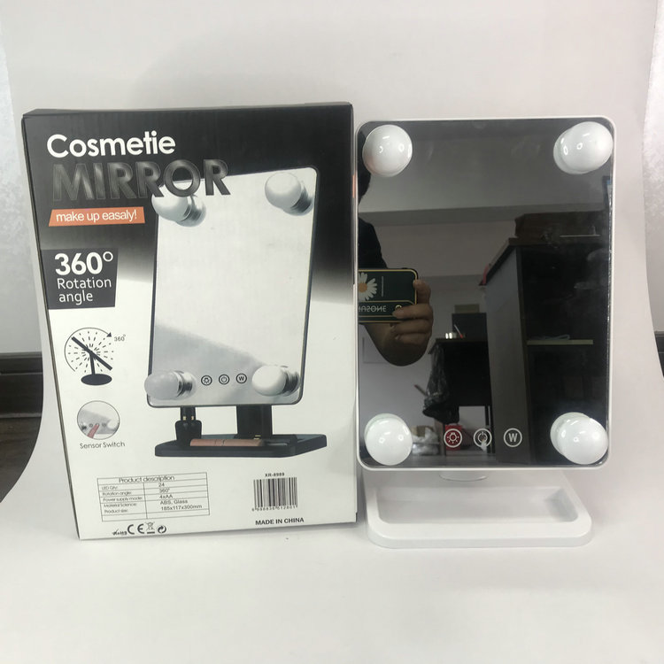 Espejo de lámpara atenuable unilateral led espejo de maquillaje con lámpara de moda red espejo de vestir de escritorio espejo de complemento de luz