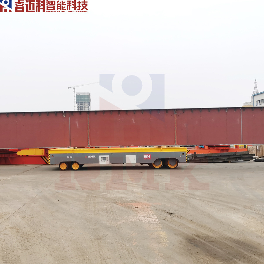9米长3米宽50吨无轨蓄电池平板车 周转搬运电动地平车厂家