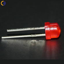 5mm草帽红发红 led灯珠f5草帽红发红带卡红灯 高亮红光