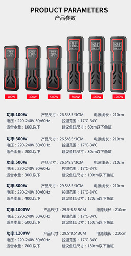 Aquarium quartz heating rod, stainless steel heating rod, fish tank temperature control and heating, Zhiyang new titanium heater