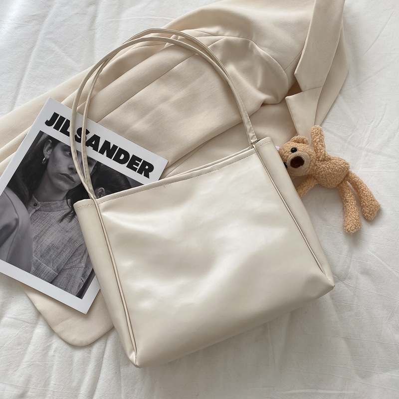 Bolso de mujer 2020, nueva moda coreana, bolso de hombro, gran capacidad, bolso de mano simple, bolso de color sólido.