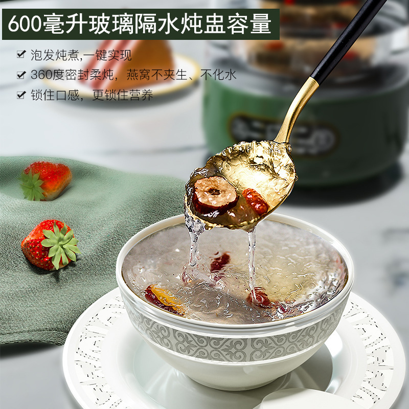 Small electric stew cooker mini baby cooked porridge glass soup soup, health separation, stewed home with small bird's nest electric stew pot