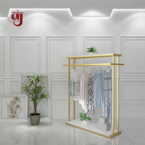 Clothing store shelf display stand floor-standing clothes island hanging rack floor-mounted hanger unisex children's clothing display rack
